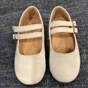 Thee Bron Toddler White Patent Mary Jane Flats Dress Formal Shoes